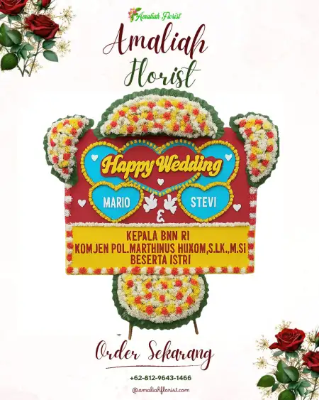 Papan Bunga Pernikahan Mentaraman